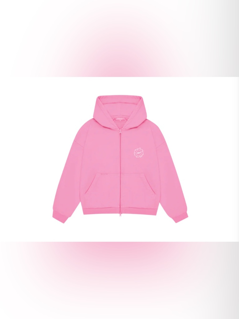 BROKEN PLANET WASHED PINK SUN ZIP UP HOODIE